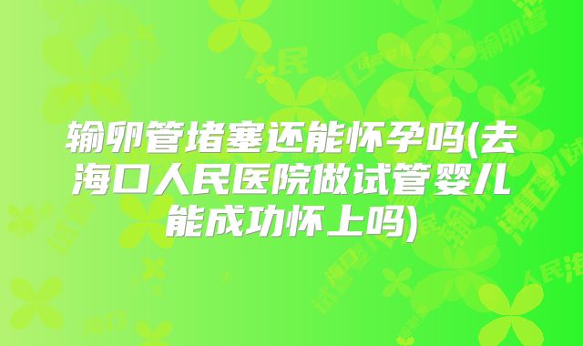 输卵管堵塞还能怀孕吗(去海口人民医院做试管婴儿能成功怀上吗)