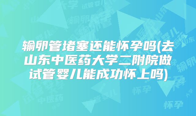 输卵管堵塞还能怀孕吗(去山东中医药大学二附院做试管婴儿能成功怀上吗)
