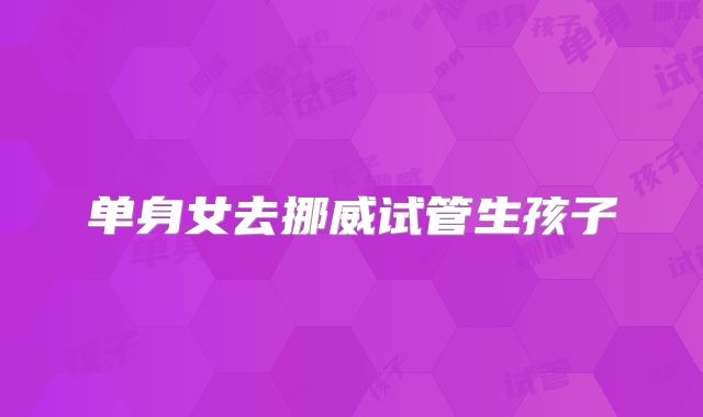 单身女去挪威试管生孩子