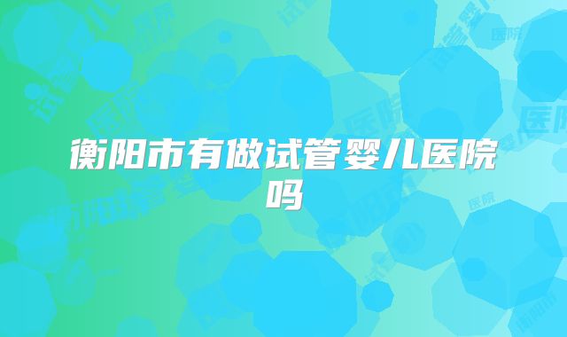 衡阳市有做试管婴儿医院吗