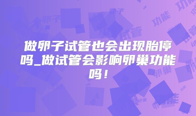 做卵子试管也会出现胎停吗_做试管会影响卵巢功能吗!