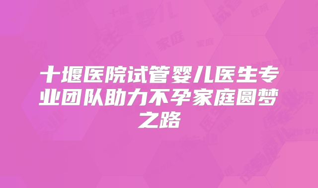 十堰医院试管婴儿医生专业团队助力不孕家庭圆梦之路