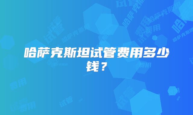 哈萨克斯坦试管费用多少钱？