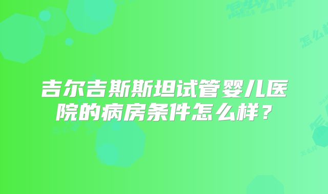 吉尔吉斯斯坦试管婴儿医院的病房条件怎么样？
