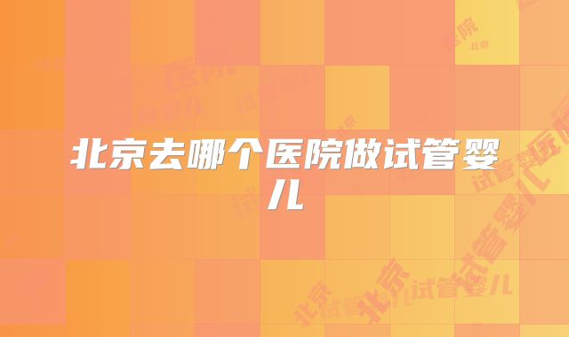 北京去哪个医院做试管婴儿