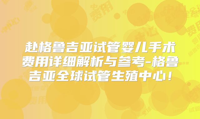 赴格鲁吉亚试管婴儿手术费用详细解析与参考-格鲁吉亚全球试管生殖中心！