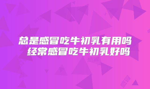 总是感冒吃牛初乳有用吗 经常感冒吃牛初乳好吗
