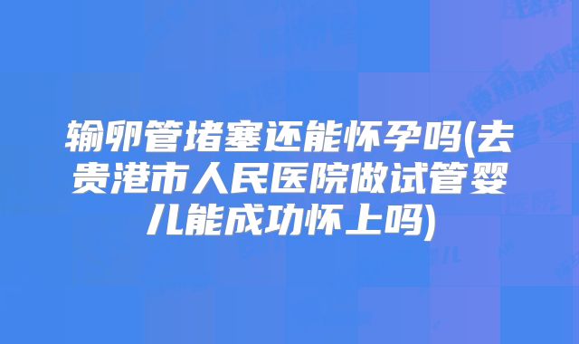 输卵管堵塞还能怀孕吗(去贵港市人民医院做试管婴儿能成功怀上吗)