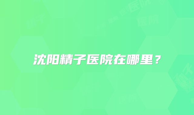 沈阳精子医院在哪里?