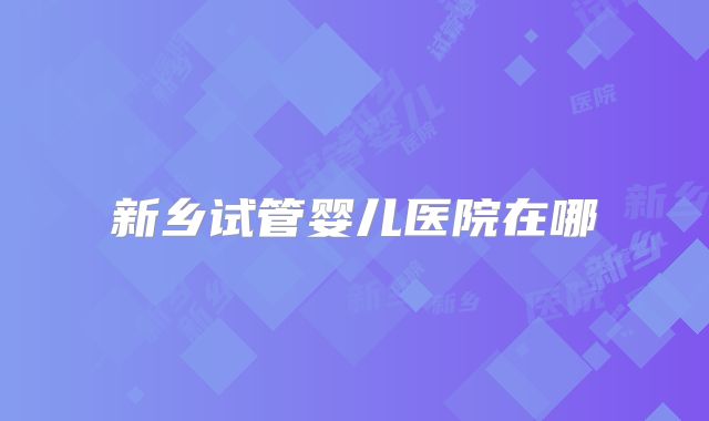 新乡试管婴儿医院在哪