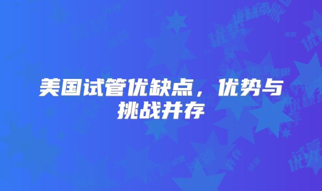 美国试管优缺点，优势与挑战并存