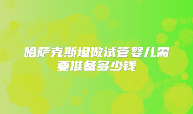 哈萨克斯坦做试管婴儿需要准备多少钱