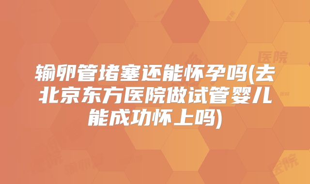 输卵管堵塞还能怀孕吗(去北京东方医院做试管婴儿能成功怀上吗)