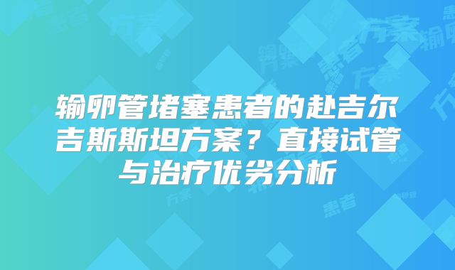 输卵管堵塞患者的赴吉尔吉斯斯坦方案?直接试管与治疗优劣分析