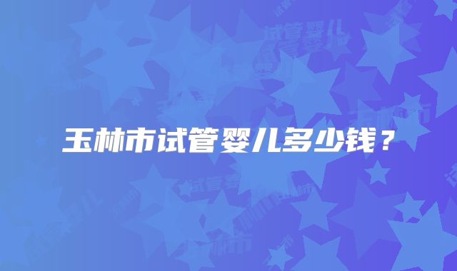玉林市试管婴儿多少钱？