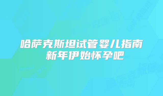 哈萨克斯坦试管婴儿指南 新年伊始怀孕吧
