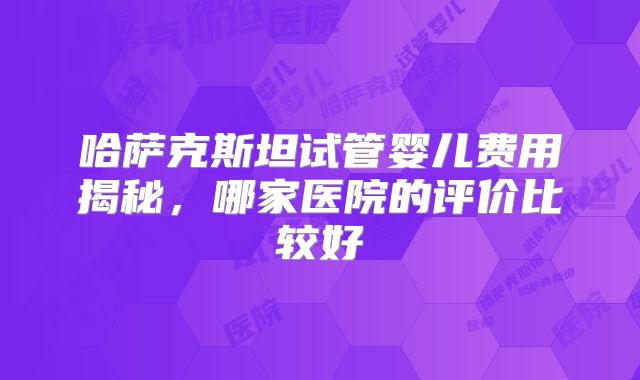 哈萨克斯坦试管婴儿费用揭秘，哪家医院的评价比较好