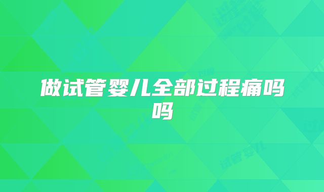 做试管婴儿全部过程痛吗吗