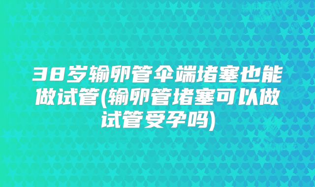 38岁输卵管伞端堵塞也能做试管(输卵管堵塞可以做试管受孕吗)