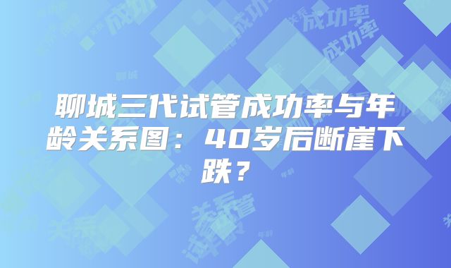 聊城三代试管成功率与年龄关系图:40岁后断崖下跌?