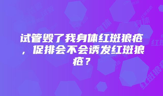 试管毁了我身体红斑狼疮，促排会不会诱发红斑狼疮？