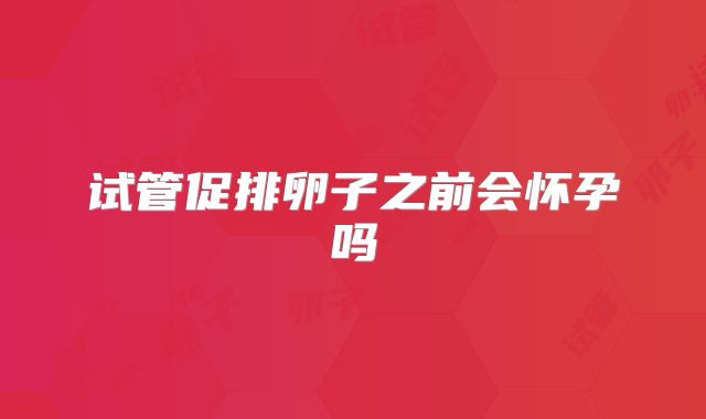 试管促排卵子之前会怀孕吗