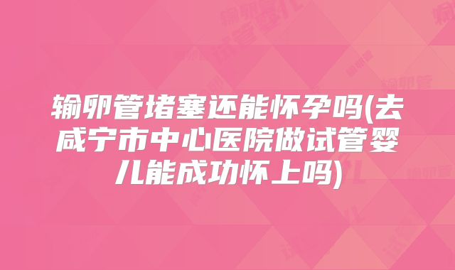 输卵管堵塞还能怀孕吗(去咸宁市中心医院做试管婴儿能成功怀上吗)