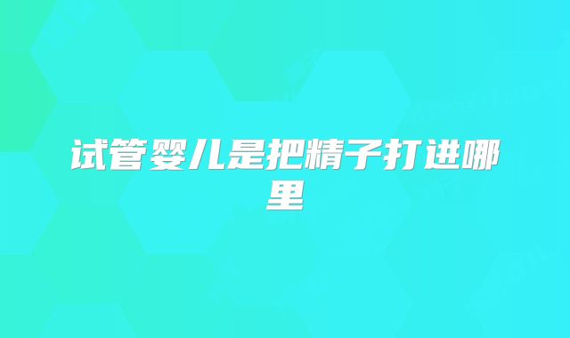 试管婴儿是把精子打进哪里