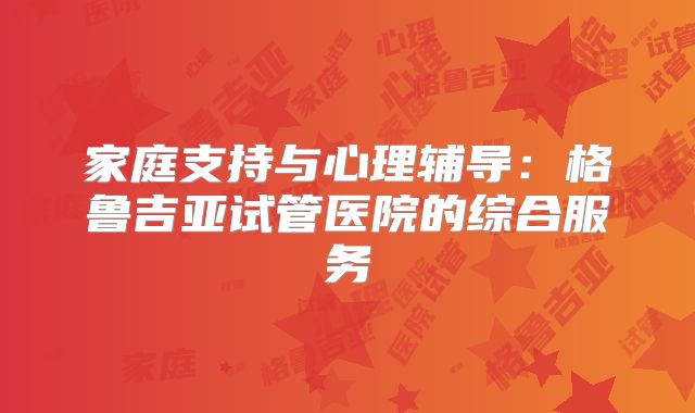 家庭支持与心理辅导:格鲁吉亚试管医院的综合服务