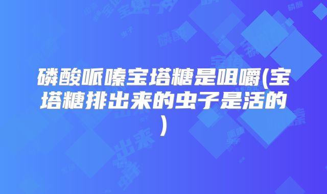 磷酸哌嗪宝塔糖是咀嚼(宝塔糖排出来的虫子是活的)