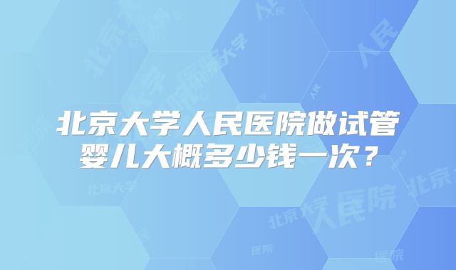 北京大学人民医院做试管婴儿大概多少钱一次?