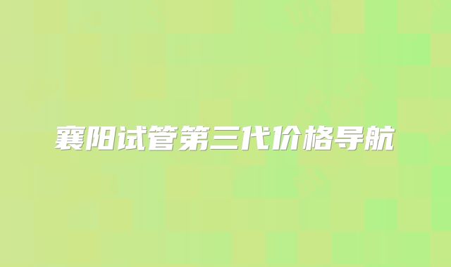 襄阳试管第三代价格导航