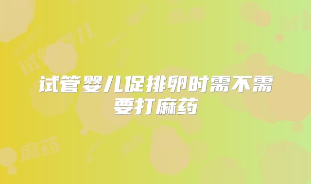 试管婴儿促排卵时需不需要打麻药