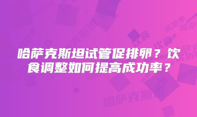 哈萨克斯坦试管促排卵？饮食调整如何提高成功率？