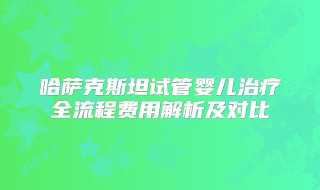 哈萨克斯坦试管婴儿治疗全流程费用解析及对比