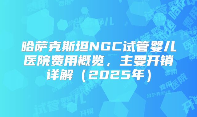 哈萨克斯坦NGC试管婴儿医院费用概览，主要开销详解（2025年）