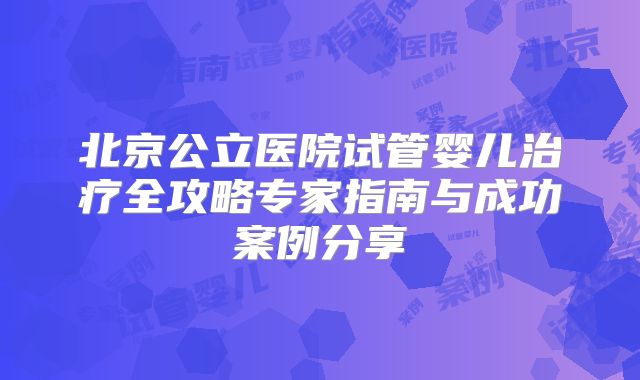 北京公立医院试管婴儿治疗全攻略专家指南与成功案例分享