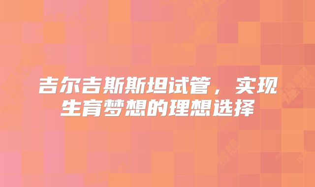 吉尔吉斯斯坦试管，实现生育梦想的理想选择