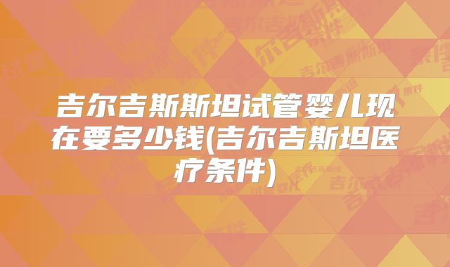 吉尔吉斯斯坦试管婴儿现在要多少钱(吉尔吉斯坦医疗条件)
