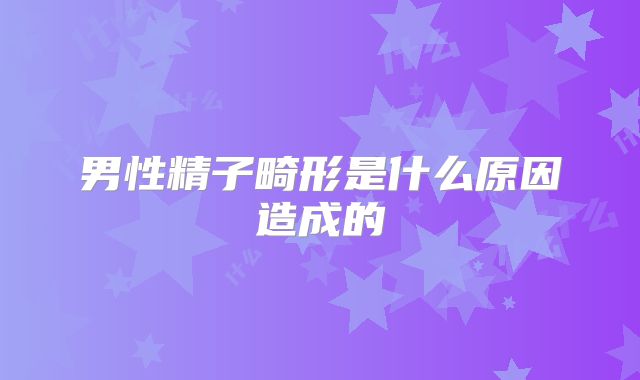 男性精子畸形是什么原因造成的