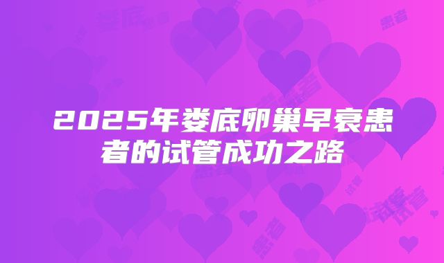 2025年娄底卵巢早衰患者的试管成功之路
