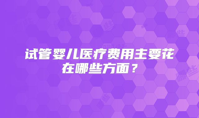 试管婴儿医疗费用主要花在哪些方面？
