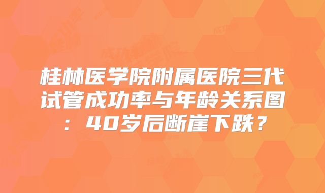 桂林医学院附属医院三代试管成功率与年龄关系图：40岁后断崖下跌？