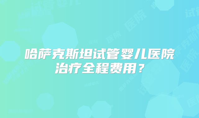 哈萨克斯坦试管婴儿医院治疗全程费用？