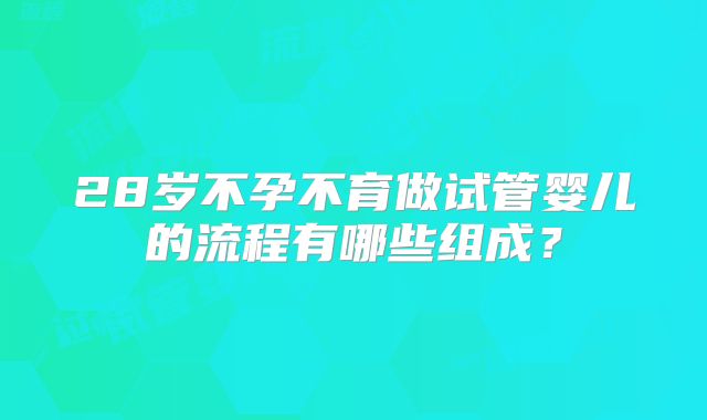 28岁不孕不育做试管婴儿的流程有哪些组成？