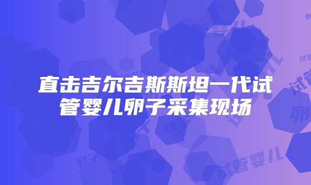 直击吉尔吉斯斯坦一代试管婴儿卵子采集现场