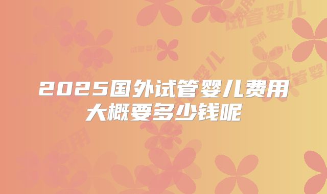 2025国外试管婴儿费用大概要多少钱呢