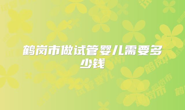 鹤岗市做试管婴儿需要多少钱