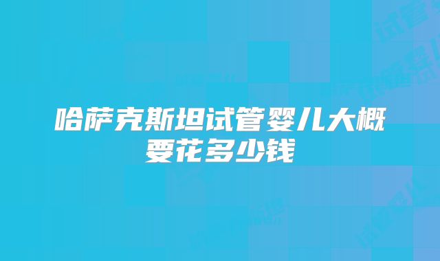 哈萨克斯坦试管婴儿大概要花多少钱