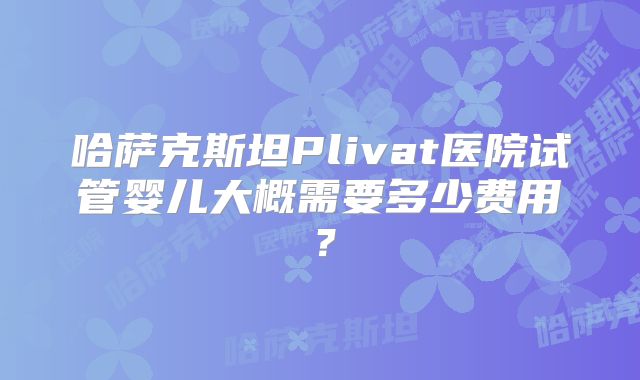 哈萨克斯坦Plivat医院试管婴儿大概需要多少费用？